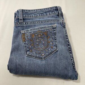 Paige Hollywood Hills Bootcut Jeans Women Size 29 Embroidery Cowboy Cowgirl Y2K